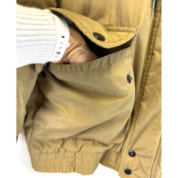 VTG McGregory Mens Olive Green Quilted Insulated Bomber Coat Pockets Large - Picture 4 of 16